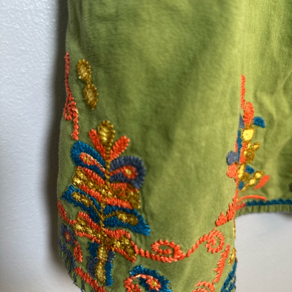 Fossil Green Embellished Skater Mini Skirt - Picture 6 of 6